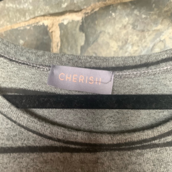 Cherish Grey/Black Striped Dress